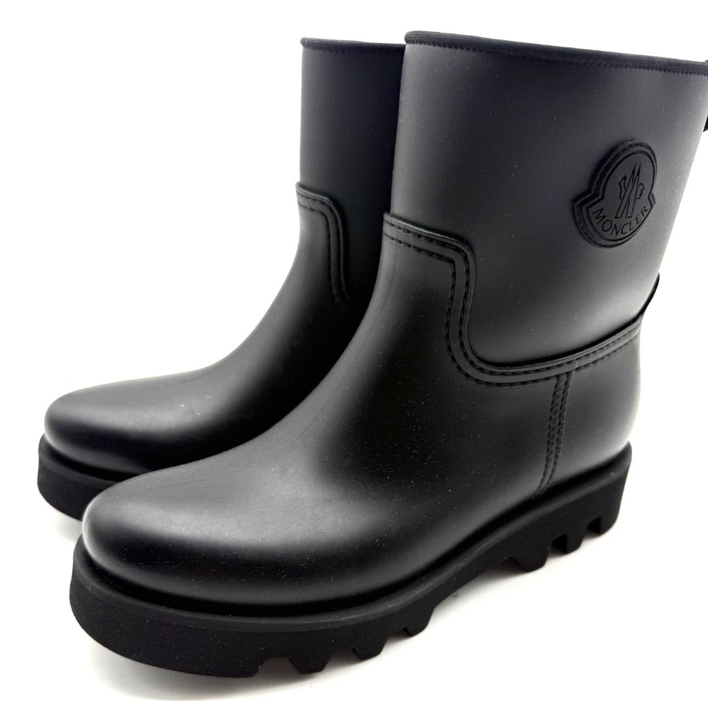 Moncler Ginette Waterproof Logo Rain Booties - Picture 4 of 8
